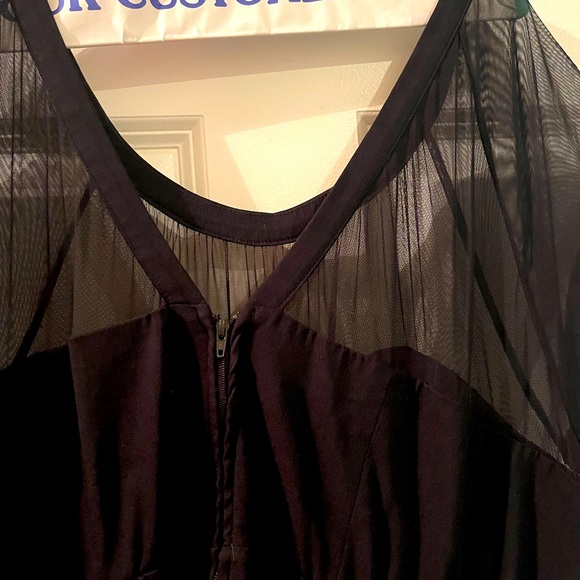 Black Torrid dress with sheer top - Picture 3 of 4